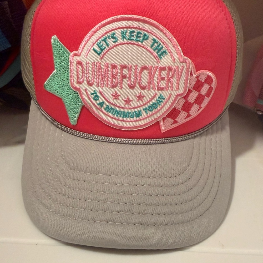 Let’s Keep The Dumbfuckery Trucker Hat Funny festival Mesh Snapback Western Cap